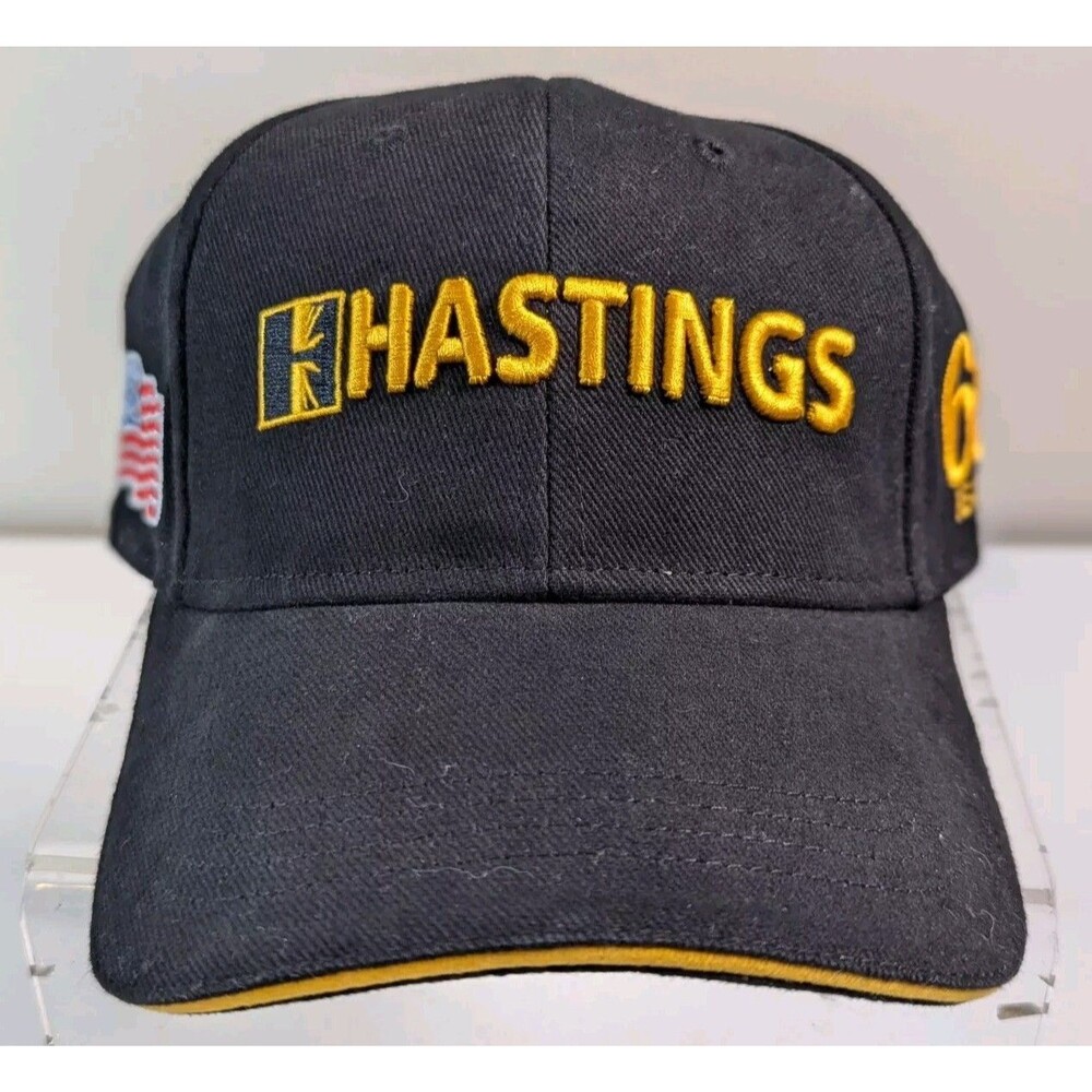 HASTINGS HOT LINE TOOLS & EQUIPMENT ADJUSTABLE STRAPBACK 60 Years American Flag